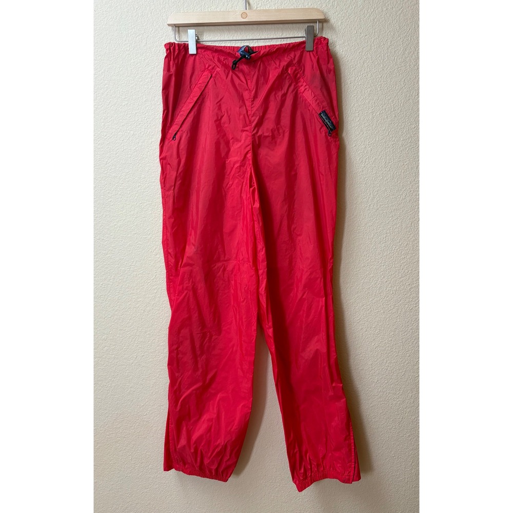 Vintage 90s Patagonia Nylon Wind Pants Red Made In Hong Kong Medium Ripstop